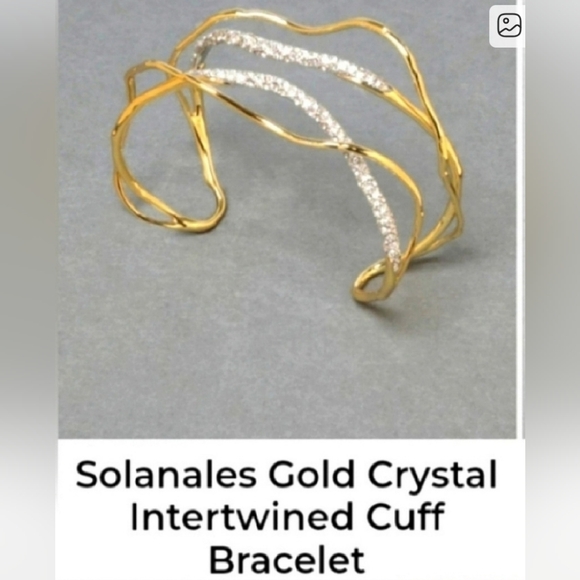 Alexis Bittar Gold and Silver CRYSTALS Intertwined Cuff!!! NWOT!!!